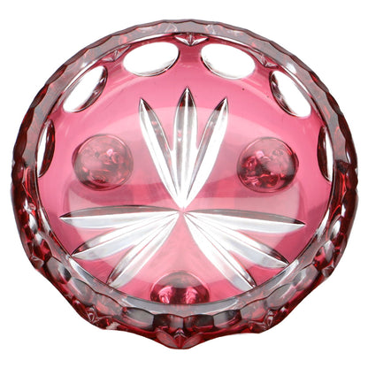 Schale auf 3 Füßen Goldrubin klein