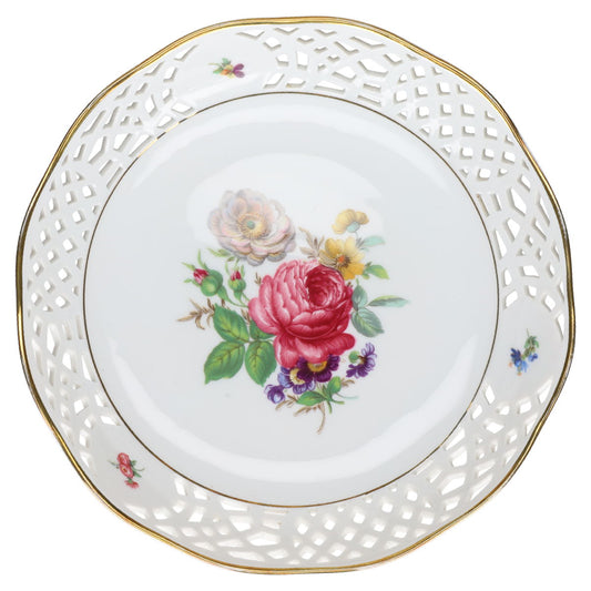 Durchbruchschale Blumenbouquet Burg Lindau Einzelteile