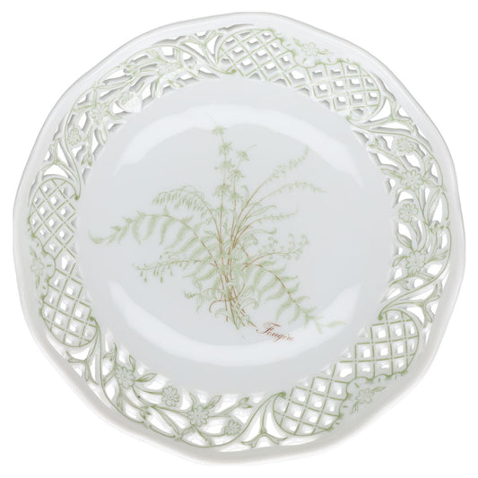 Durchbruchschale D 18,8 cm H 5,2 cm Gallo Galerie de Porcelaine Leonardo Fougere Sommerfarn