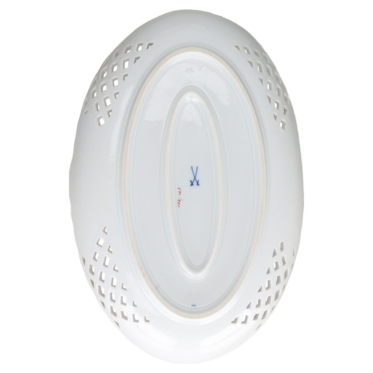 Durchbruchschale oval Meissen Neuer Ausschnitt I.Wahl Rote Rose