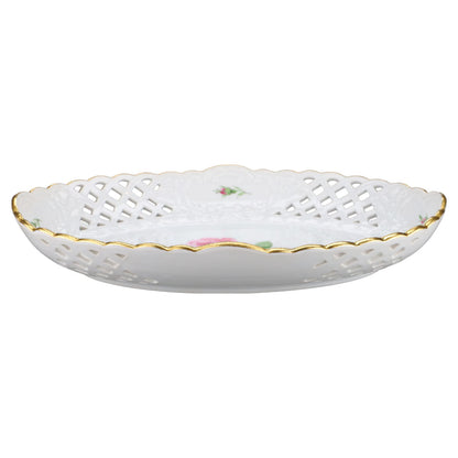 Durchbruchschale oval Meissen Neuer Ausschnitt I.Wahl Rote Rose