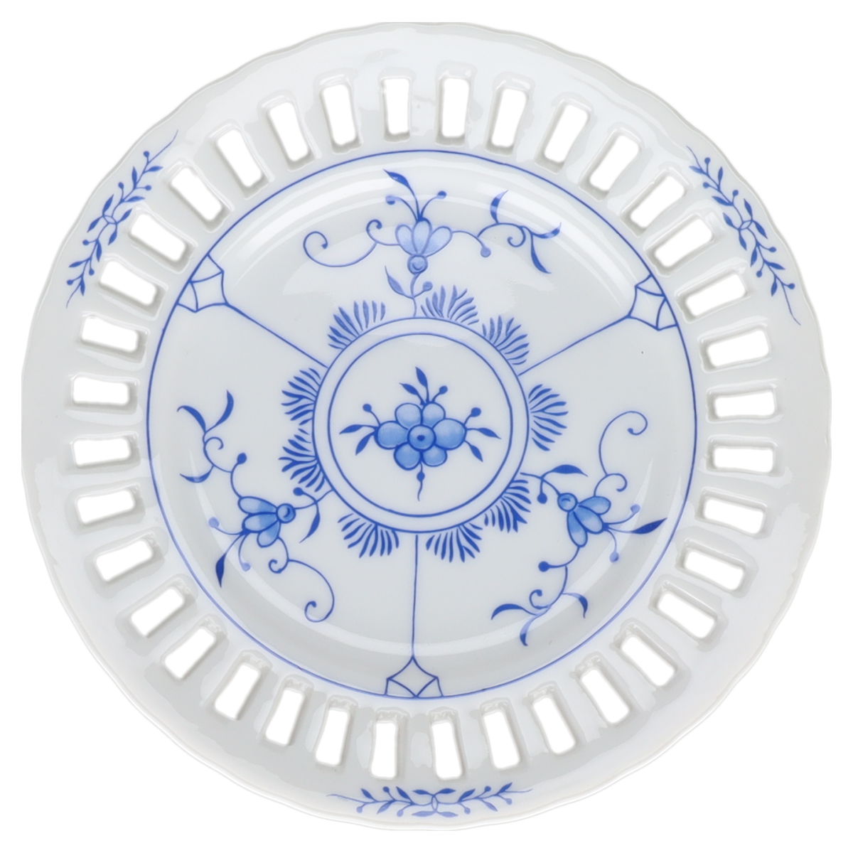 Durchbruchteller Wandteller klein Warnecke Friesisch blau