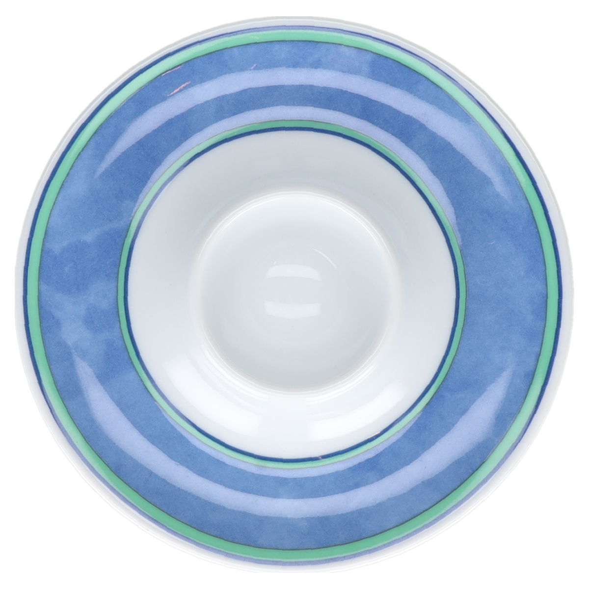 Eierbecher mit Schalenablage  Flirt by R&B Blätterranke Grün Blau