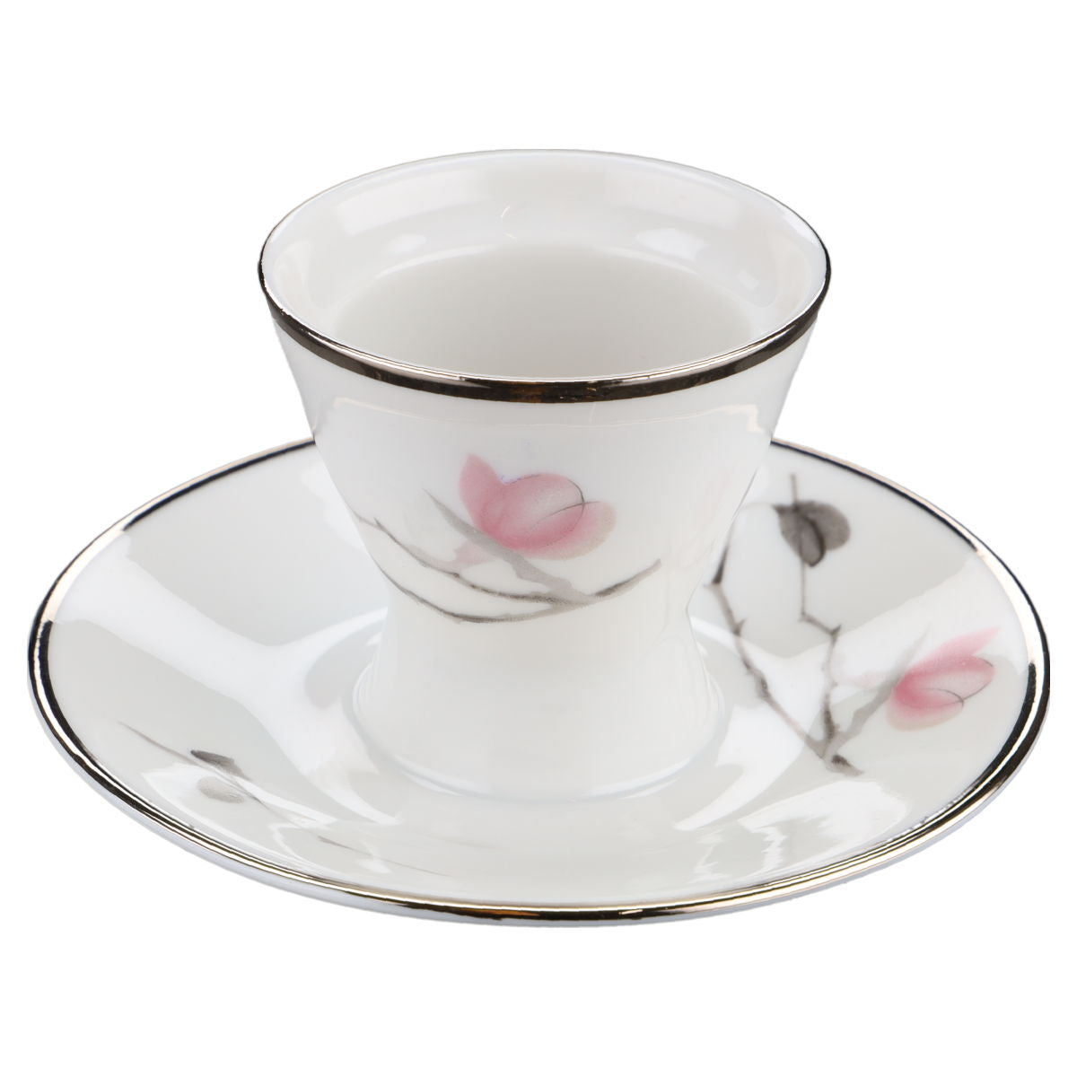 Eierbecher mit Schalenablage  Rosenthal Form 2000 Jap. Blütenzweig m.Platinrand