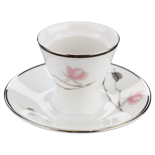 Eierbecher mit Schalenablage  Rosenthal Form 2000 Jap. Blütenzweig m.Platinrand