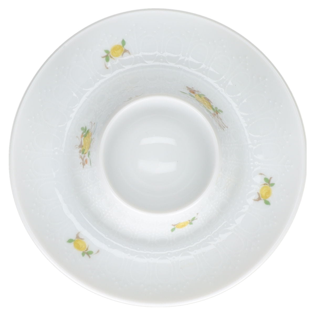 Eierbecher mit Schalenablage  Rosenthal Romanze Gelbe Rose