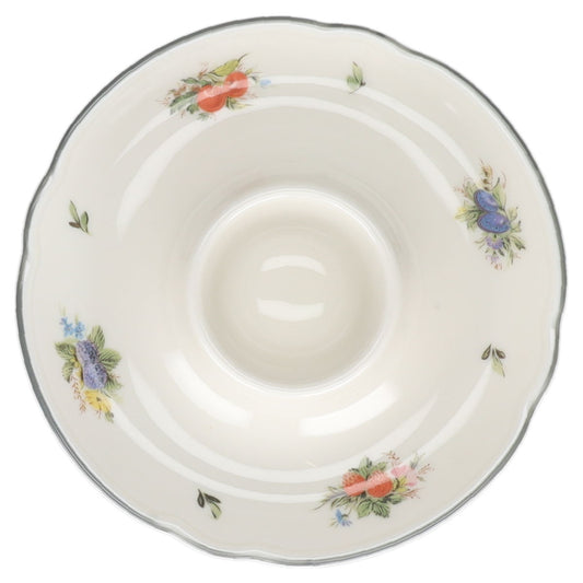 Eierbecher mit Schalenablage  Seltmann Weiden Marie Luise Streuobst mit grauem Rand