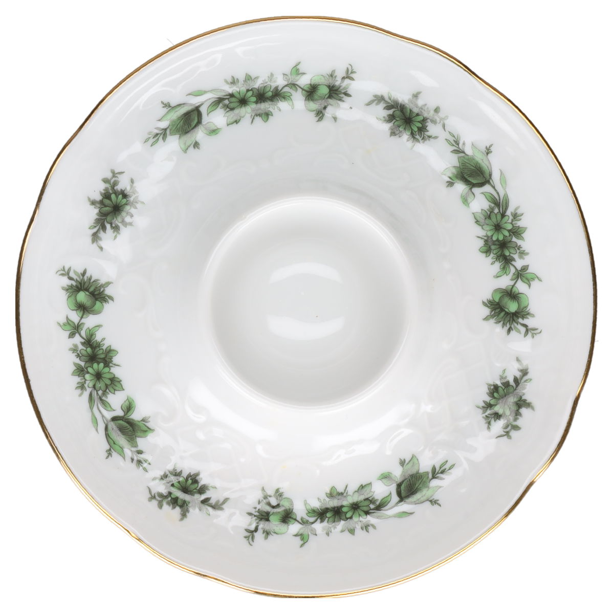 Eierbecher mit Schalenablage Seltmann Weiden Wien grüne Blume 26493