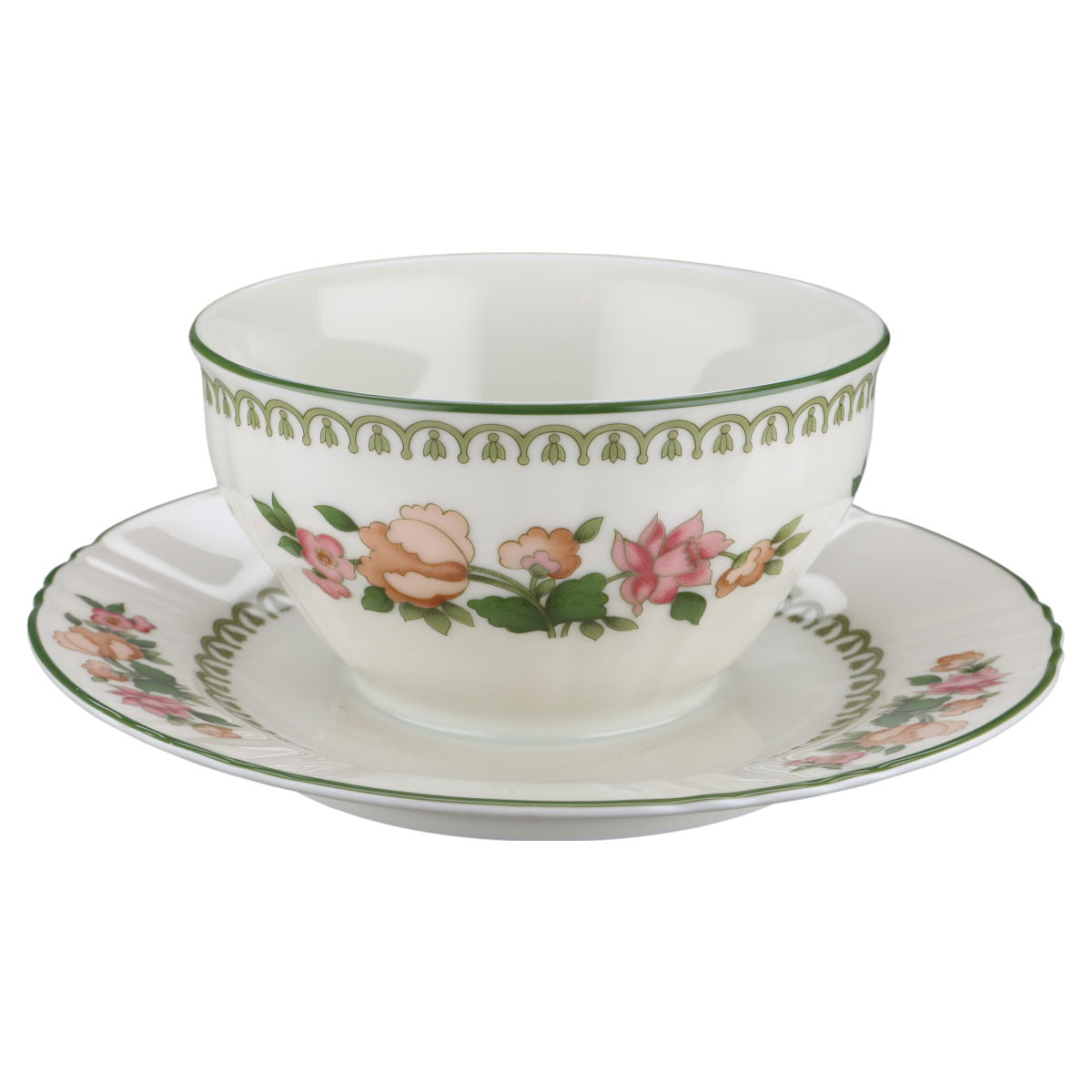 einteilige Sauciere mit Teller Hutschenreuther Edinburgh Richmond Rose