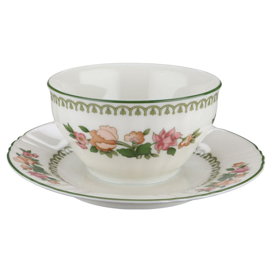 einteilige Sauciere mit Teller Hutschenreuther Edinburgh Richmond Rose
