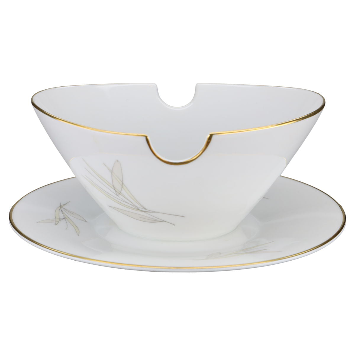 einteilige Sauciere mit Teller Rosenthal Form 2000 Gräser
