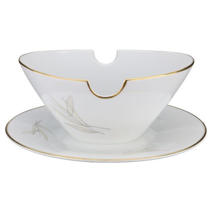 einteilige Sauciere mit Teller Rosenthal Form 2000 Gräser