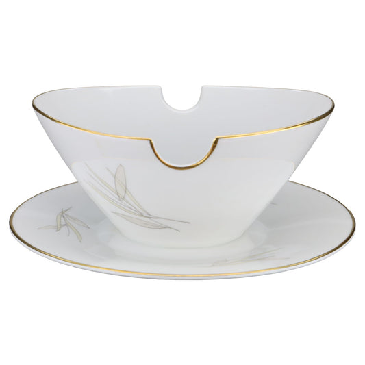 einteilige Sauciere mit Teller Rosenthal Form 2000 Gräser