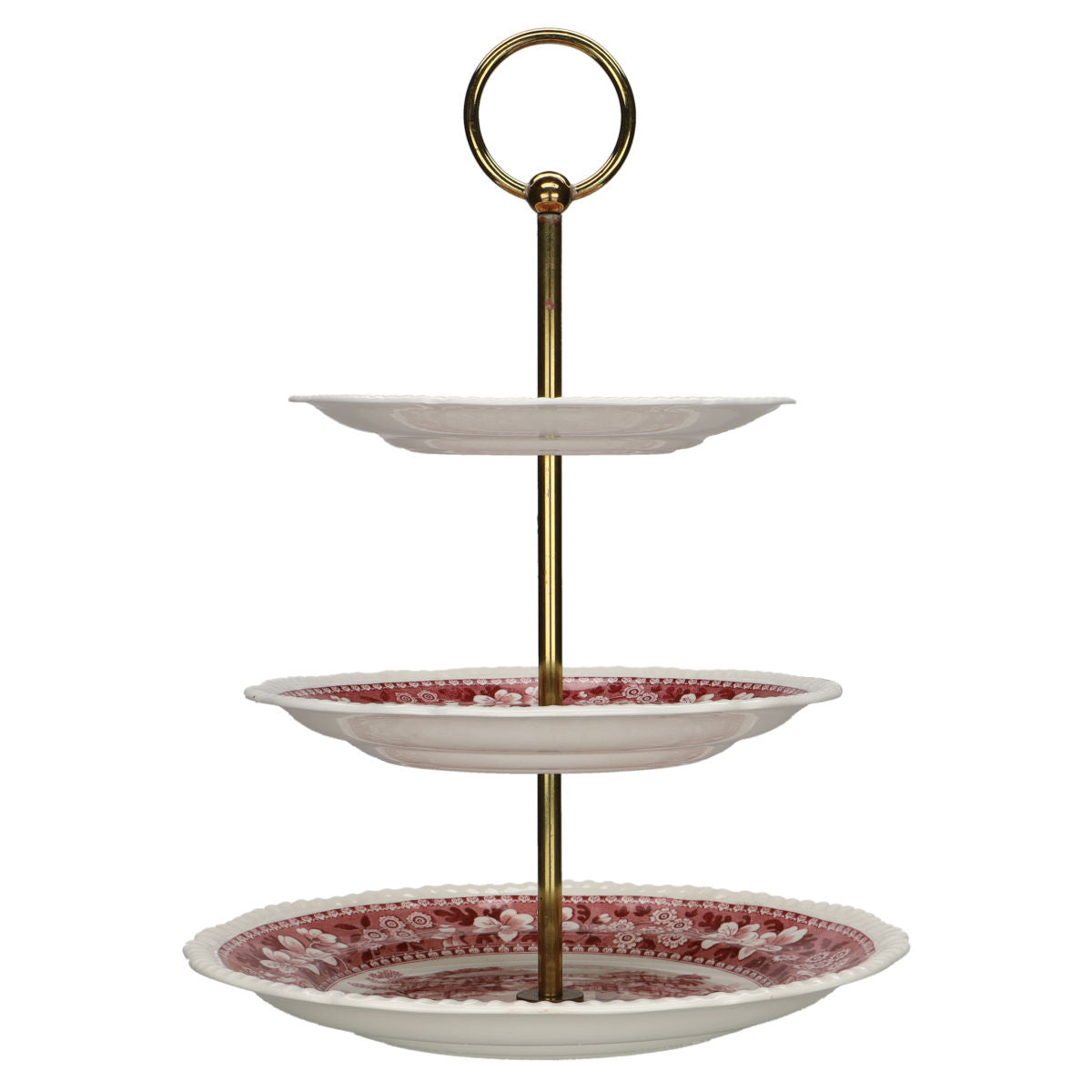 Etagere 3-stufig H 31,8 cm Spode Copeland Pink Tower