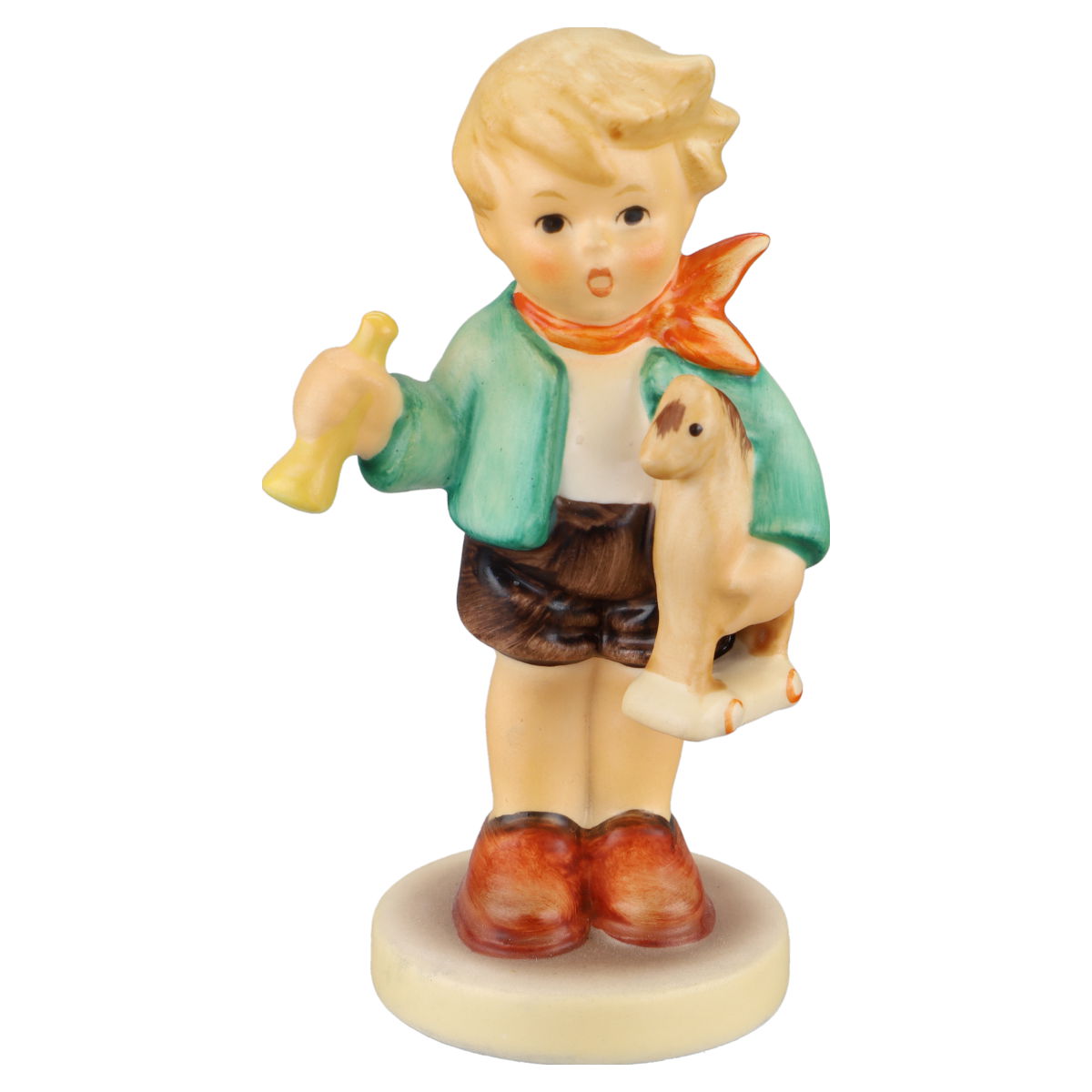 Figur Junge mit Holzperf Modell 239 / C Hummel M.I Goebel Figuren
