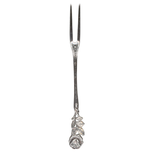 Fleischgabel groß Antiko Hildesheimer Rose 800er Silber