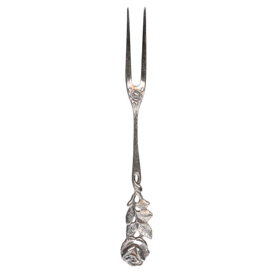 Fleischgabel klein Antiko Hildesheimer Rose 800er Silber