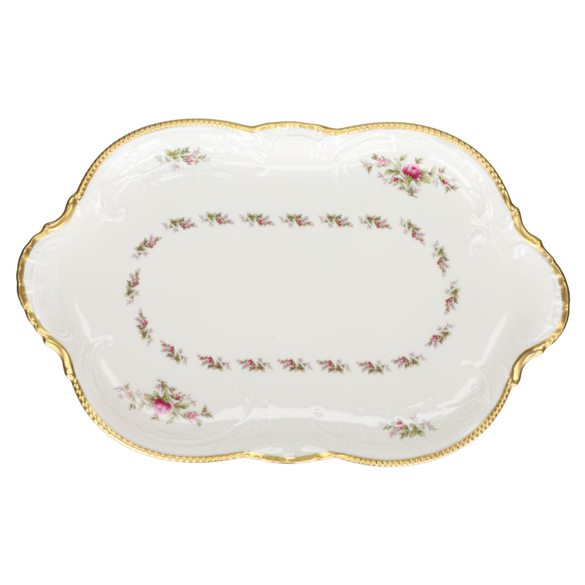 Fleischplatte klein  Rosenthal Sanssouci elfenbeinfarben Pastorale Moosrose