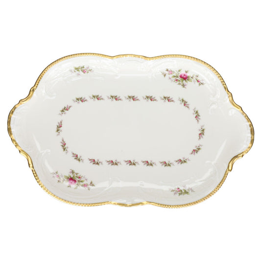 Fleischplatte klein  Rosenthal Sanssouci elfenbeinfarben Pastorale Moosrose