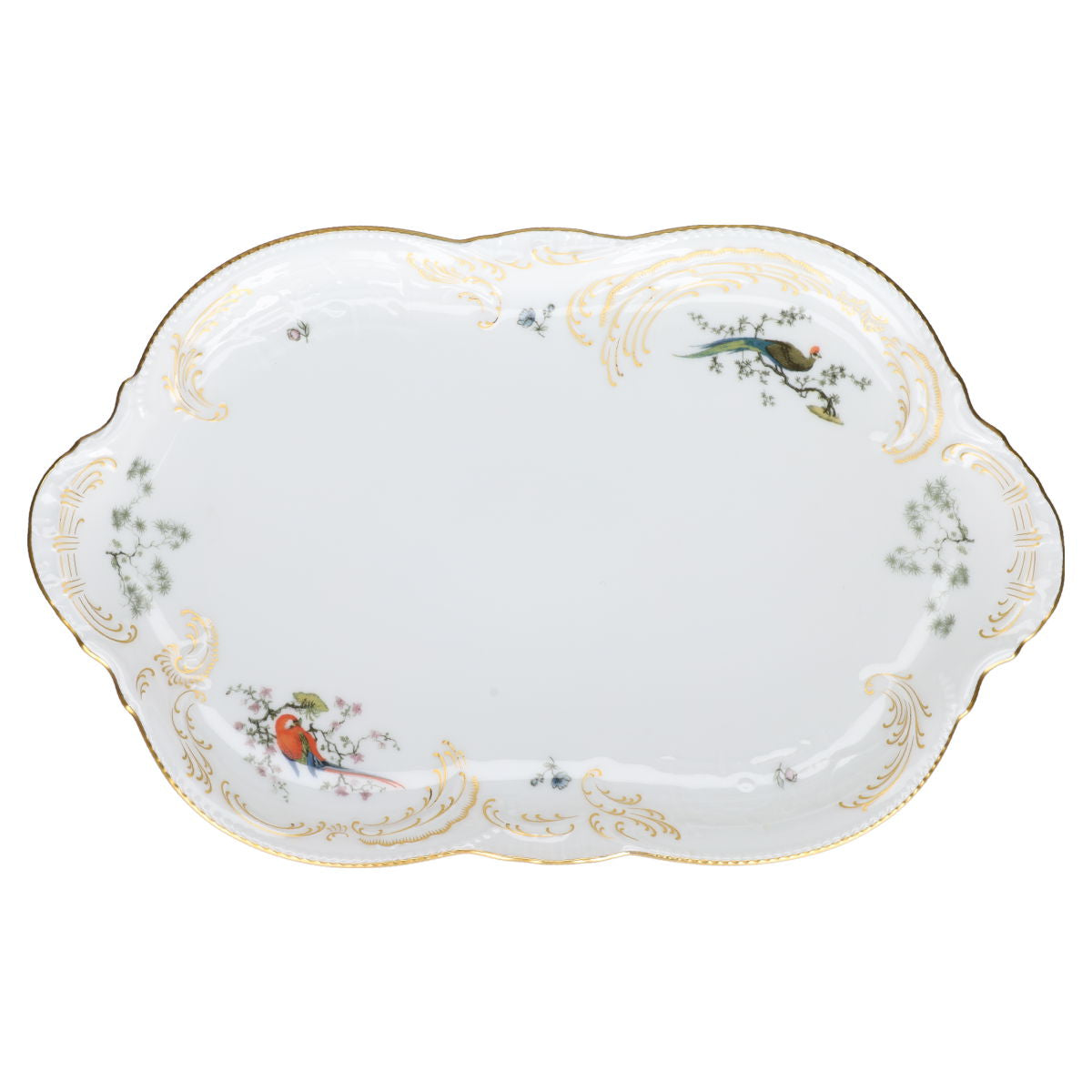 Fleischplatte klein Rosenthal Sanssouci weiß Voliere