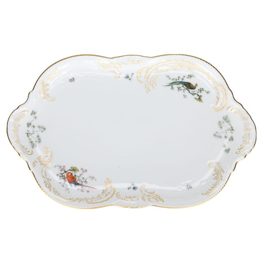 Fleischplatte klein Rosenthal Sanssouci weiß Voliere