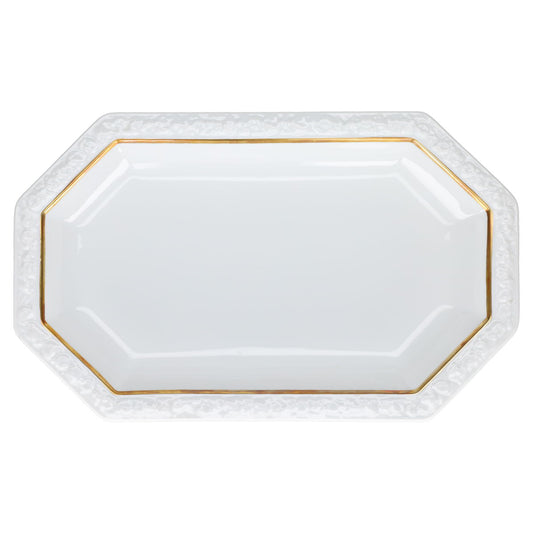 Fleischplatte mittelgroß  Rosenthal Maria Goldband 4 mm handgemalt