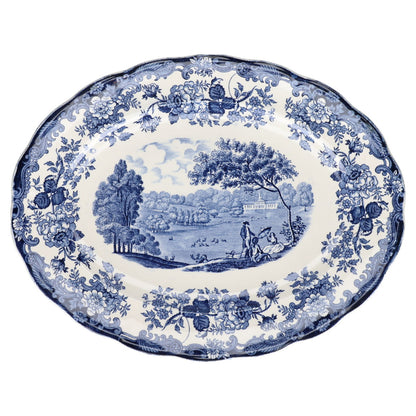 Fleischplatte mittelgroß  Royal Worcester Avon Scenes Palissy