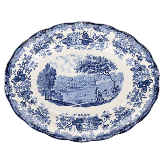 Fleischplatte mittelgroß  Royal Worcester Avon Scenes Palissy