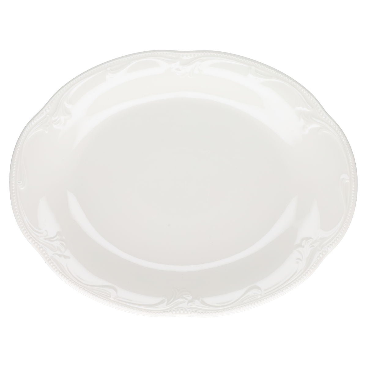Fleischplatte mittelgroß Königl. pr. Tettau Rubin altweiß creme