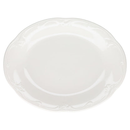 Fleischplatte mittelgroß Königl. pr. Tettau Rubin altweiß creme