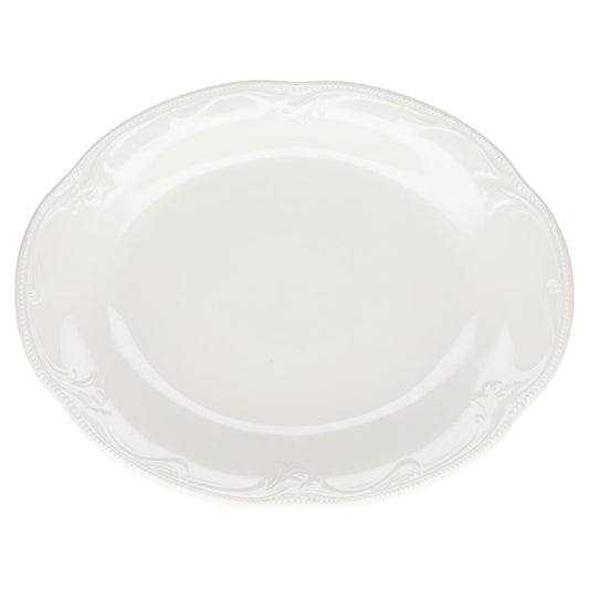 Fleischplatte mittelgroß Königl. pr. Tettau Rubin altweiß creme