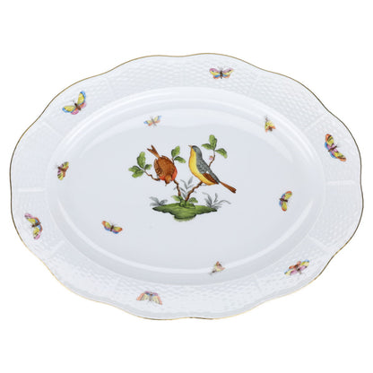 Fleischplatte mittelgroß Modell 102 Herend Ungarn Form Osier Rothschild
