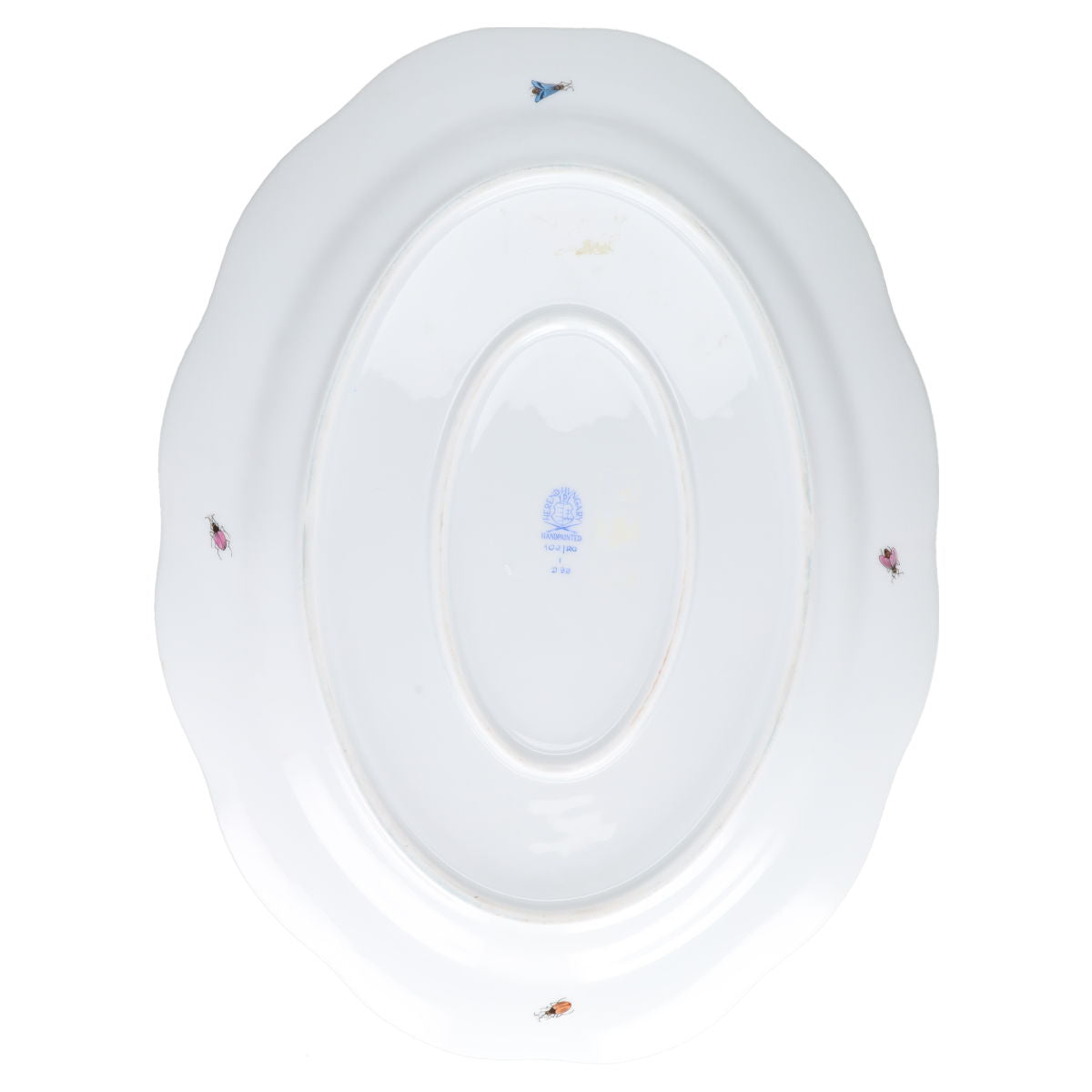 Fleischplatte mittelgroß Modell 102 Herend Ungarn Form Osier Rothschild