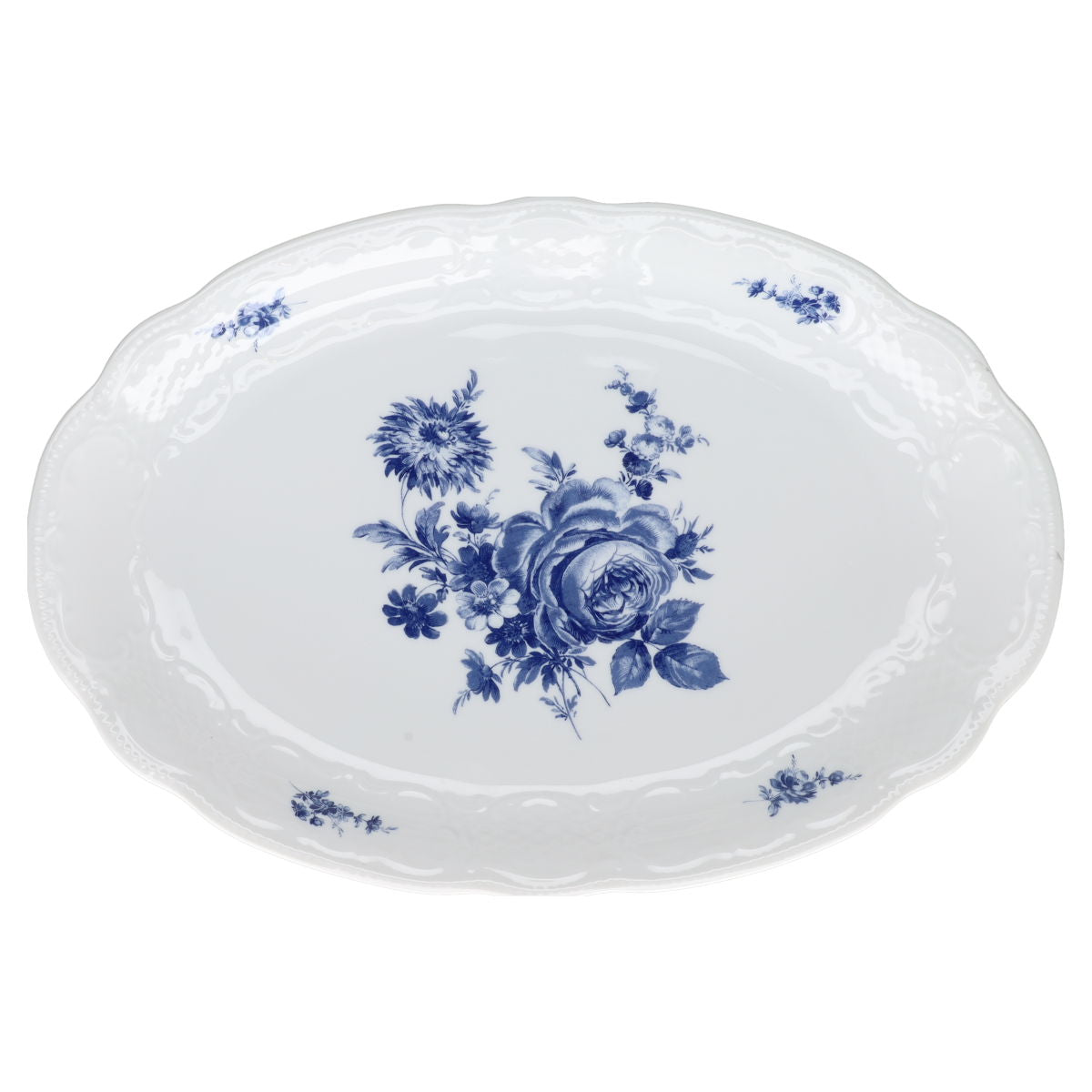 Fleischplatte mittelgroß Seltmann Weiden Wien Blaue Blumen 70735