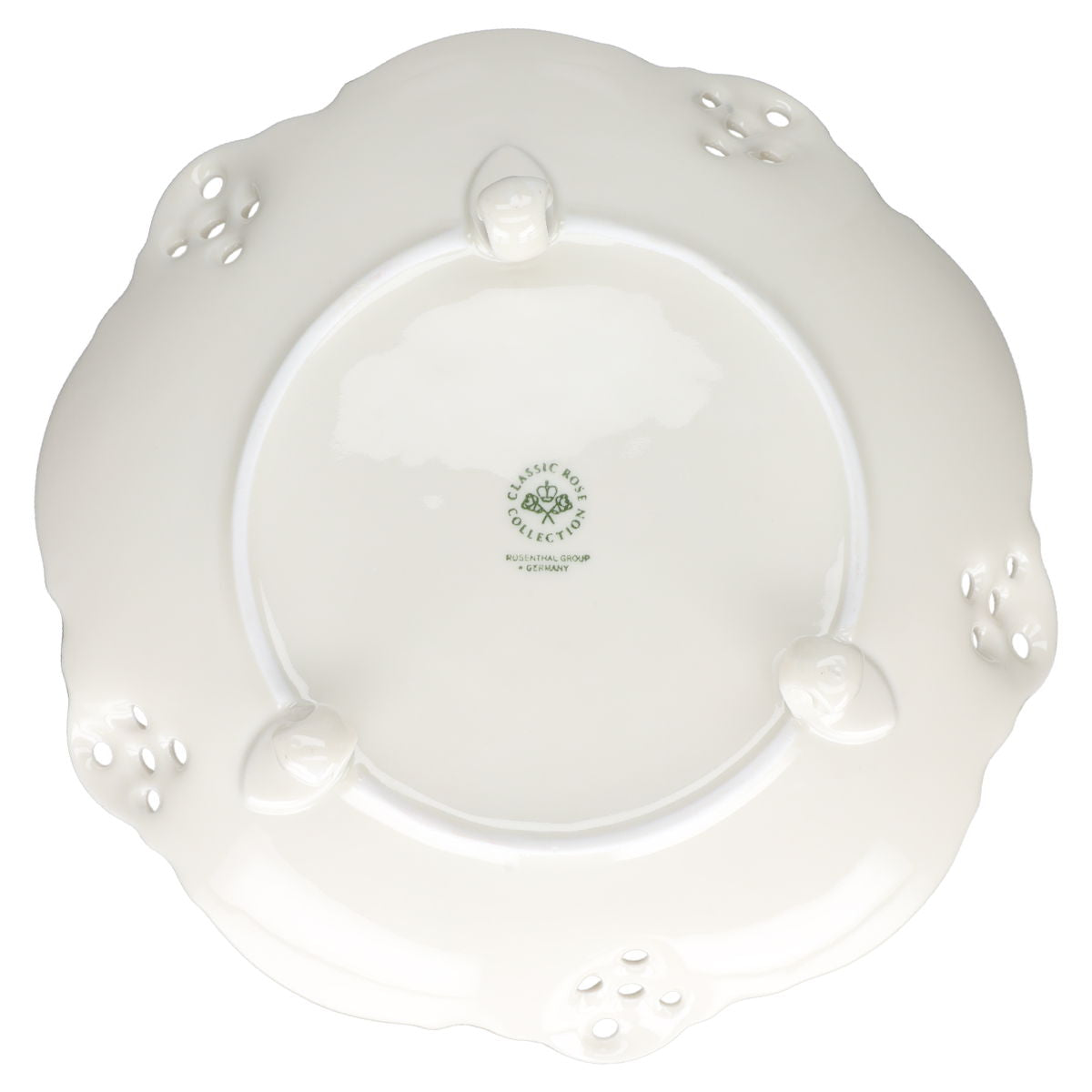 Gebäckschale auf 3 Füssen flach Rosenthal Molière Moosrose 2984