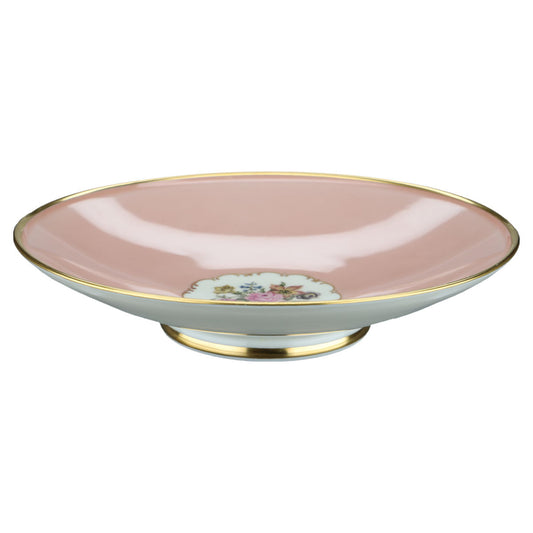 Gebäckschale auf Fuss - rosa Fürstenberg Fürstin 654 Medaillon 01578