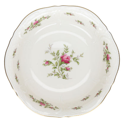 Gebäckschale auf Fuß Rosenthal Sanssouci elfenbeinfarben Moosrose Ramona