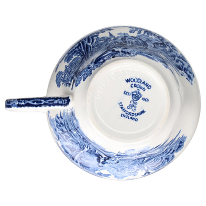Kaffee- Obertasse Crown Staffordshire Woodland blau / blue