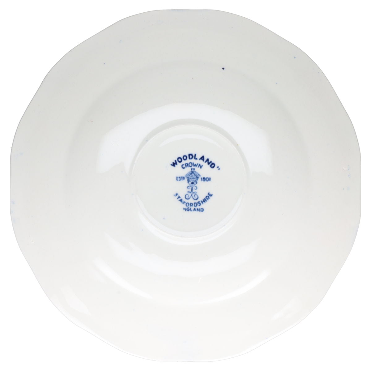 Kaffee- Untertasse Crown Staffordshire Woodland blau / blue