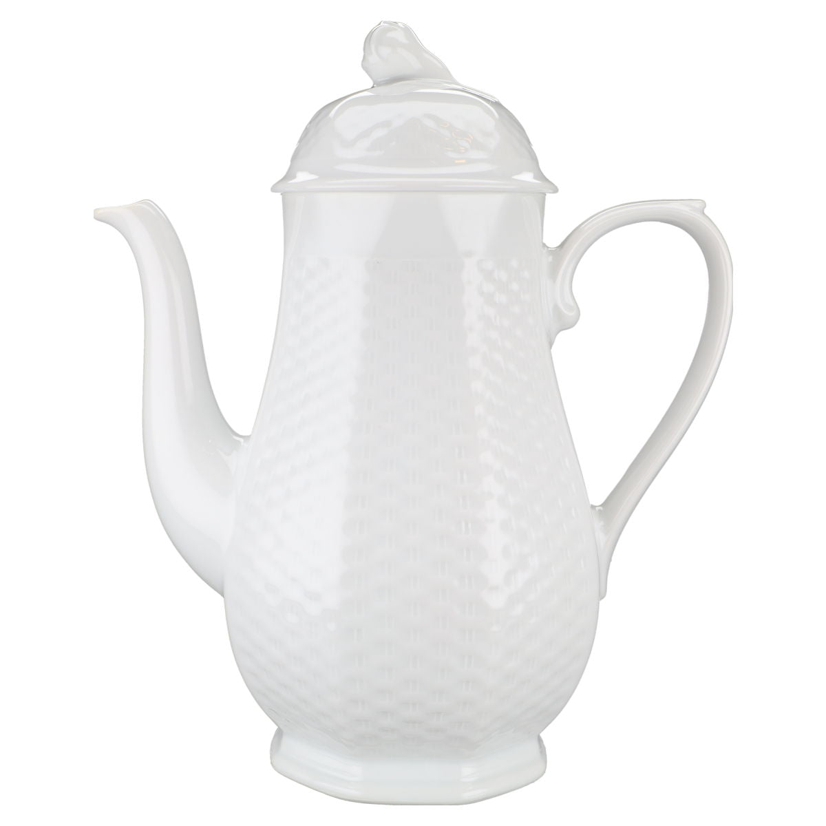 Kaffeekanne groß 1,4 l Winterling Röslau Korbrelief weiß
