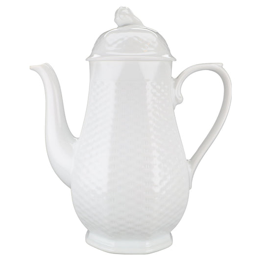 Kaffeekanne groß 1,4 l Winterling Röslau Korbrelief weiß