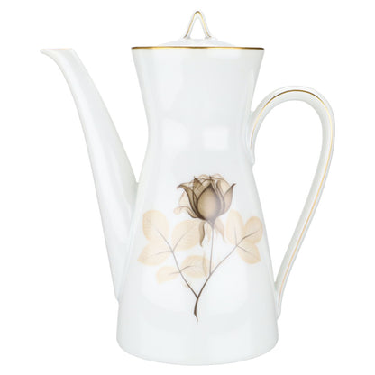 Kaffeekanne groß Rosenthal Form 2000 Schattenrose mit Goldrand