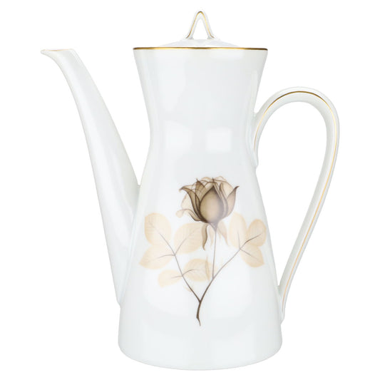 Kaffeekanne groß Rosenthal Form 2000 Schattenrose mit Goldrand