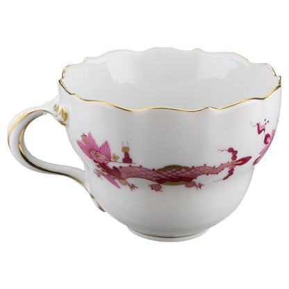 Kaffeetasse  Meissen Neuer Ausschnitt I.Wahl Drache purpur