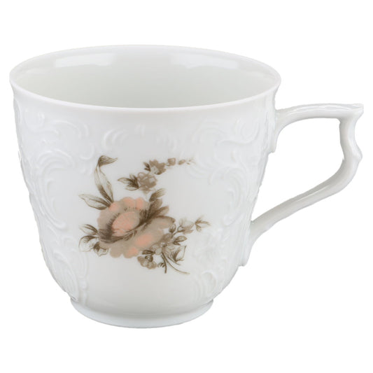 Kaffeetasse  Rosenthal Sanssouci weiß Braune Rose