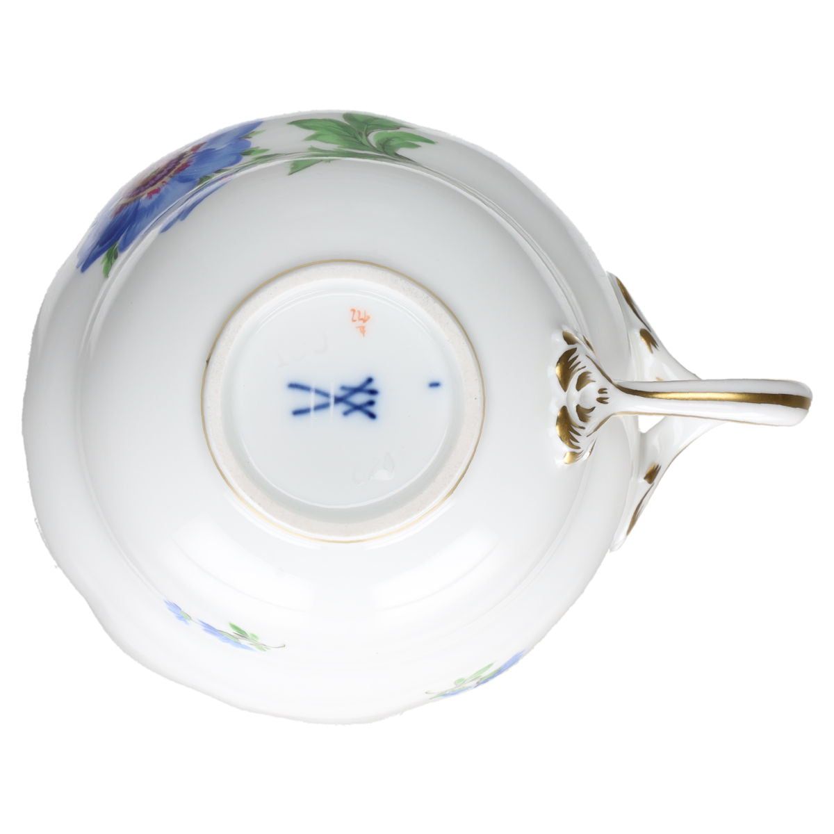 Kaffeetasse Blaue Blume Meissen Neuer Ausschnitt II.Wahl Bunte Blume