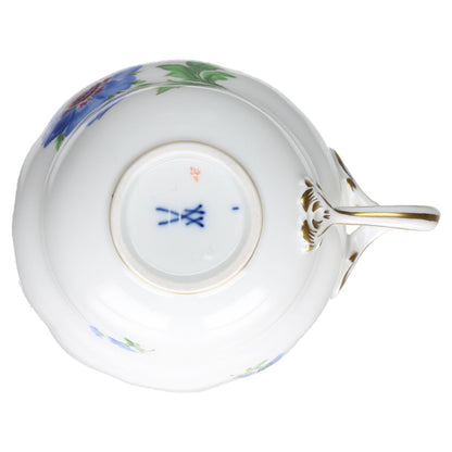 Kaffeetasse Blaue Blume Meissen Neuer Ausschnitt II.Wahl Bunte Blume