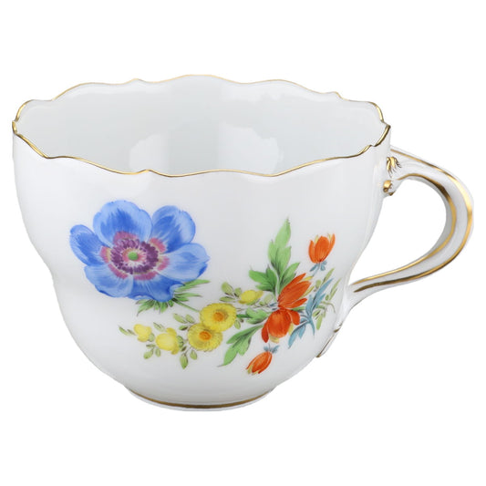Kaffeetasse Blüte Blau Typ I Meissen Neuer Ausschnitt I.Wahl Bunte Blume
