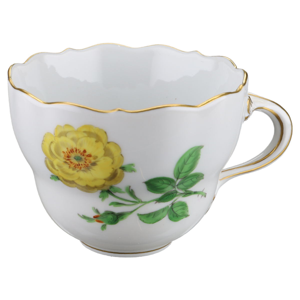 Kaffeetasse Blüte Gelb Typ I Meissen Neuer Ausschnitt II.Wahl Bunte Blume