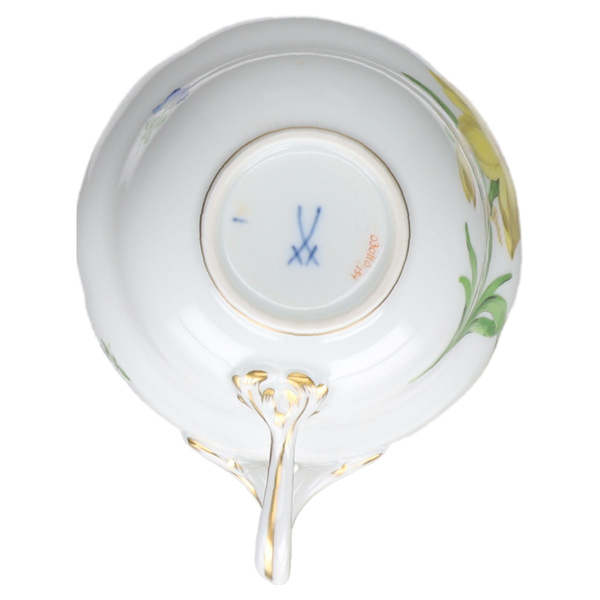 Kaffeetasse Blüte Gelb Typ II Meissen Neuer Ausschnitt II.Wahl Bunte Blume